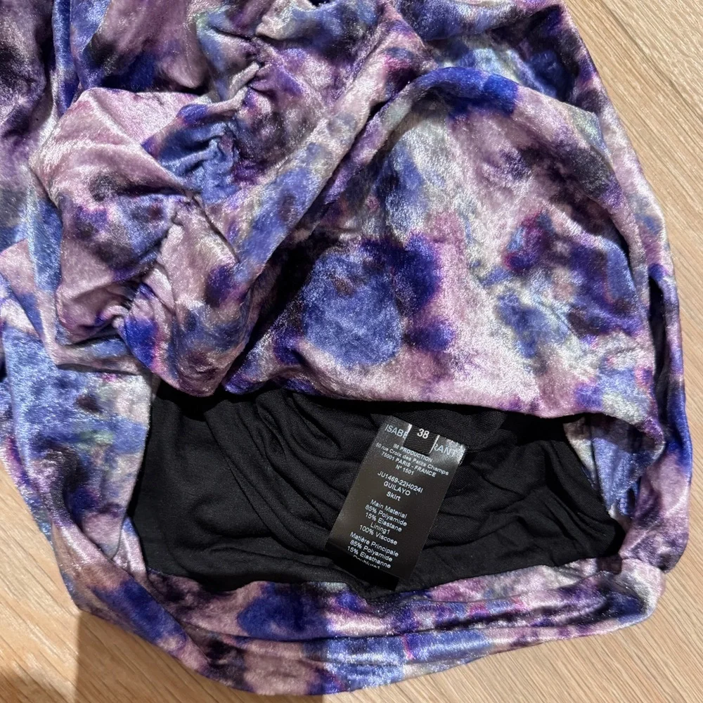 NWT Isabel Marant Guilayo Floral print velvet mini skirt - Picture 10 of 11